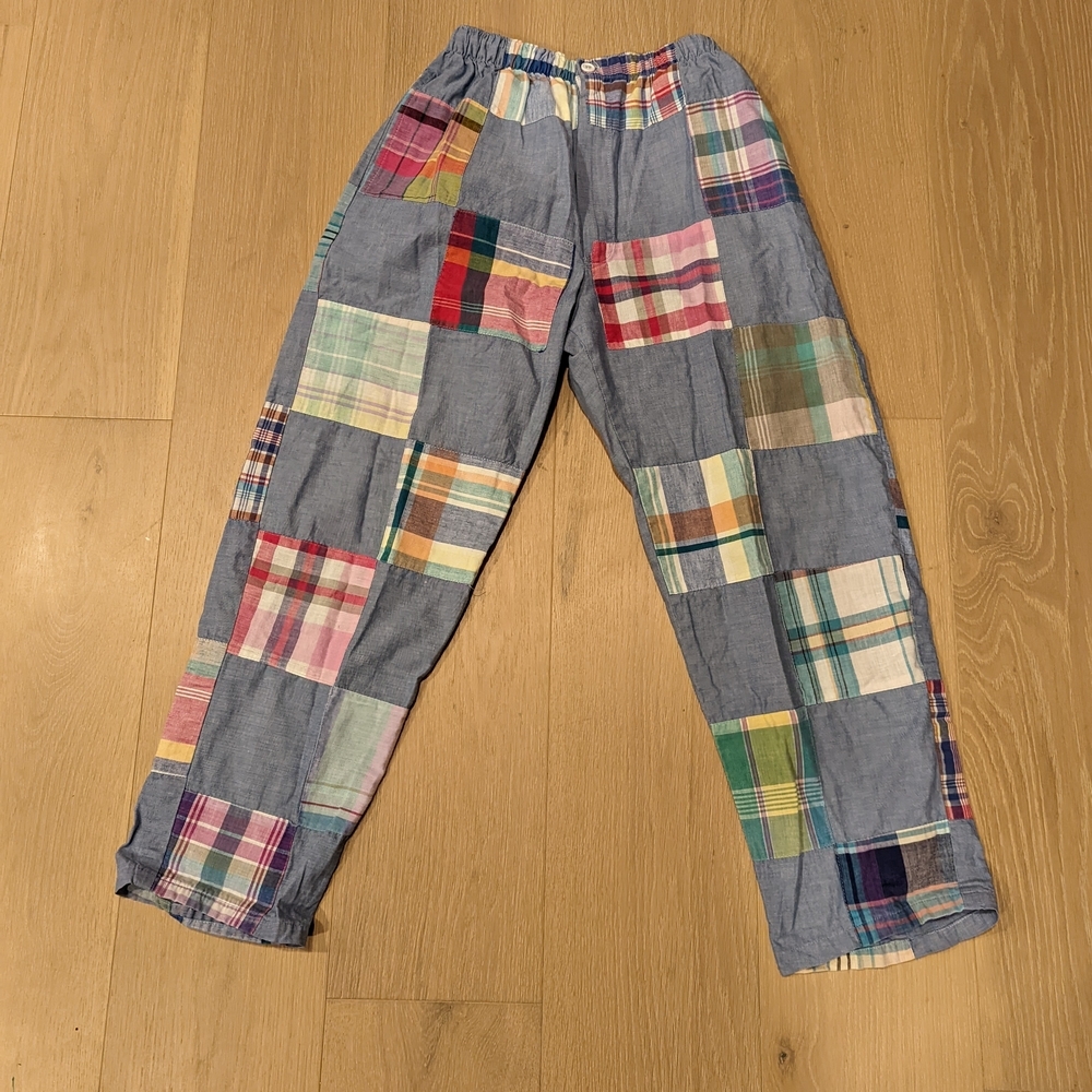 Patchwork Plaid Pants - image 1